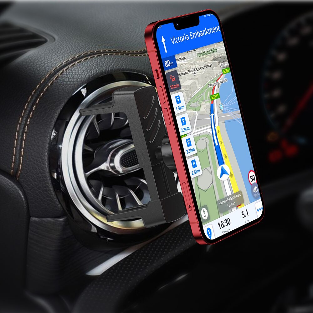 Magnetic Car Phone Holder for Round Air Vent Car Phone Mount Universal 360° Rotation Strong Magnets Cell Phone Holder for Iphone