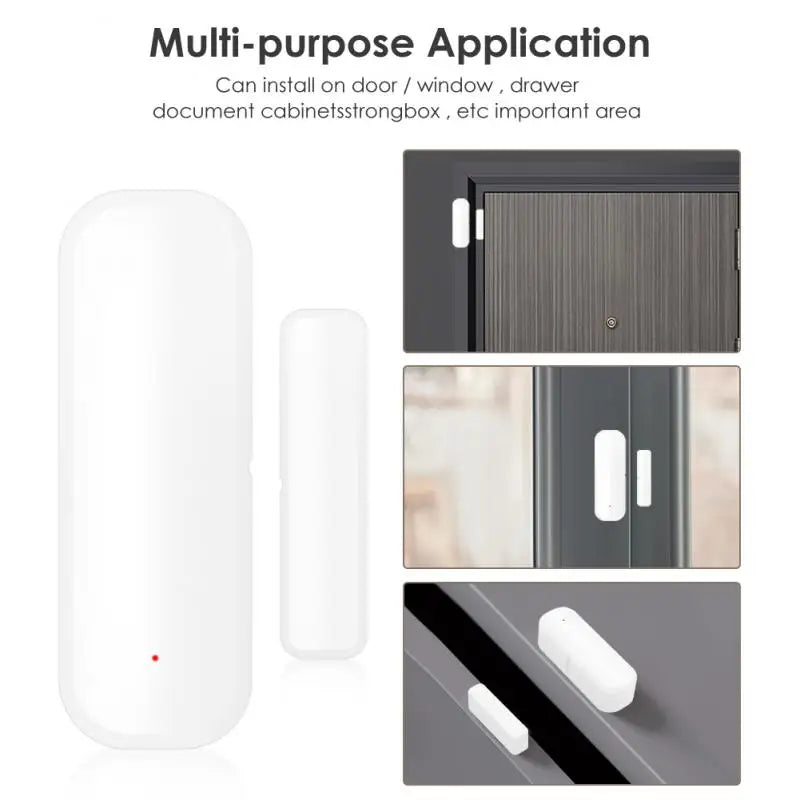 Tuya WiFi Door Window Sensor Smart Life Control WiFi Door Sensor Contact Sensor Magnetic Sensor Works Alexa Google Home Voice