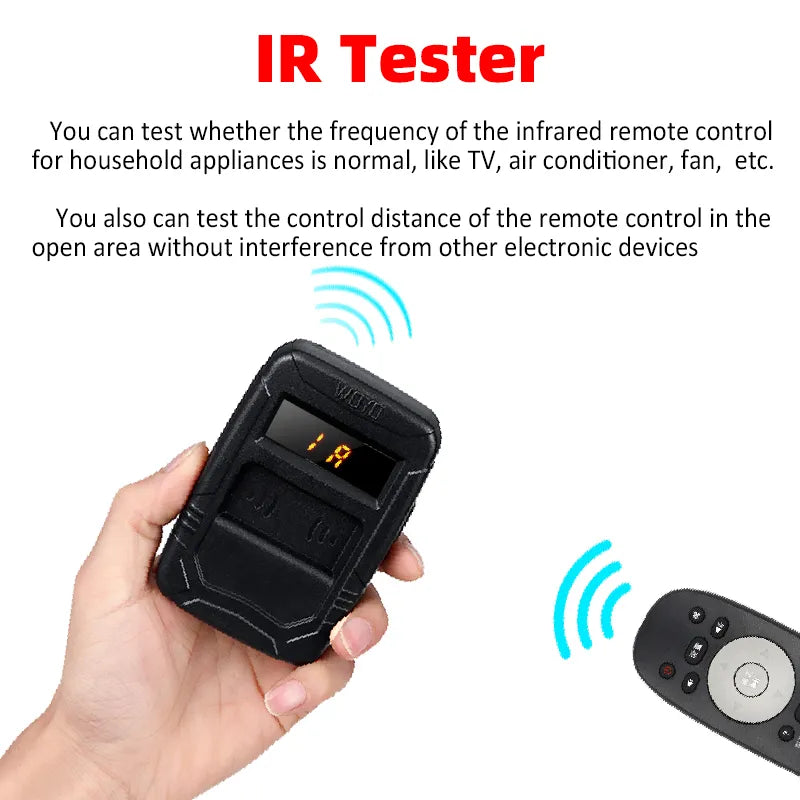 WOYO 10-1000MHZ Remote Control Tester Car Key Diagnostic tools IR FR Frequence Tester Car Key Truck Door Remote, 315 434 868 902