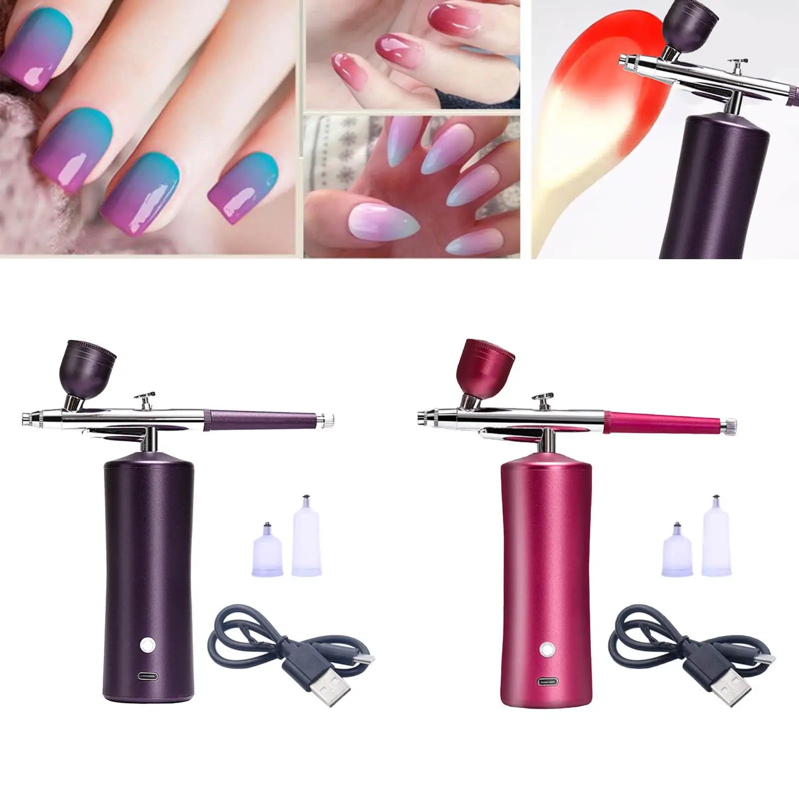 Mini Air Compressor Airbrush Spray Makeup Portable Cordless Airbrush with Air Compressor for Craft Leather