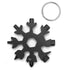 Upgrade 18in1 Snowflake Multitool Portable Pocket Tool Box Pendant Wrench Ratchet Combination Gear Clip Measure Useful Hand Tool