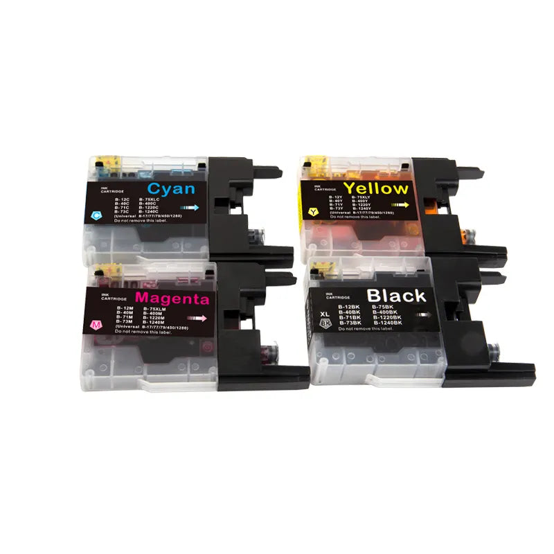 For Brother LC1280 LC1240 LC1220 Ink Cartridge for MFC-J280W J430W J435W J5910DW J625DW J6510DW J6910DW DCP-J725DW Printer Ink