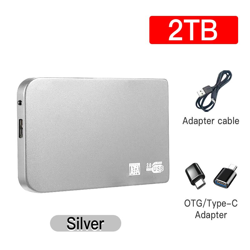 Original Hard Drive Portable SSD 1TB 2TB Solid State External Drive USB3.0 Interface High-speed Hard Disk for Notebook/Desktop
