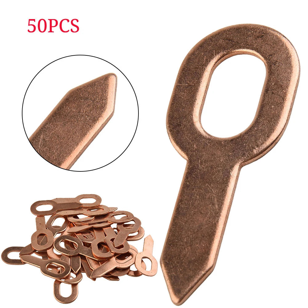 50x Car Dent Puller Rings For Spot Welding Welder Body Panel Pulling Washer Tool 55mm Copper-plated Automotive Repair Tool