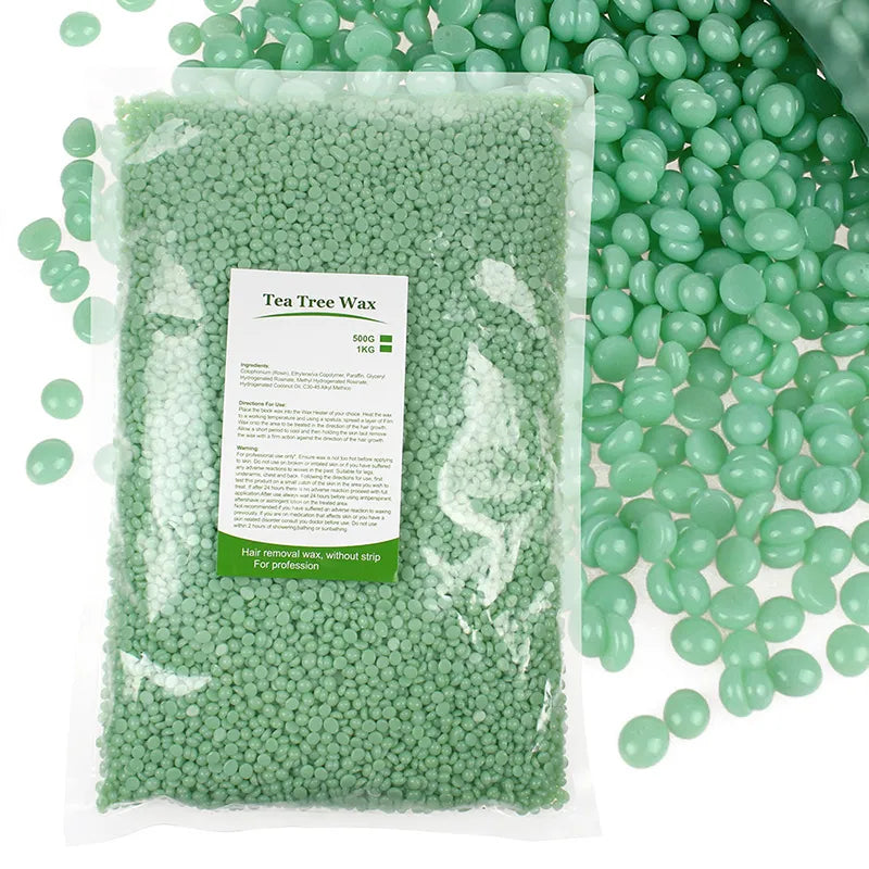 1000g Hard Wax Beans for Depilation Hot Film Wax Beads Hair Removal Paper-free No Strip Depilatory for Full Body
