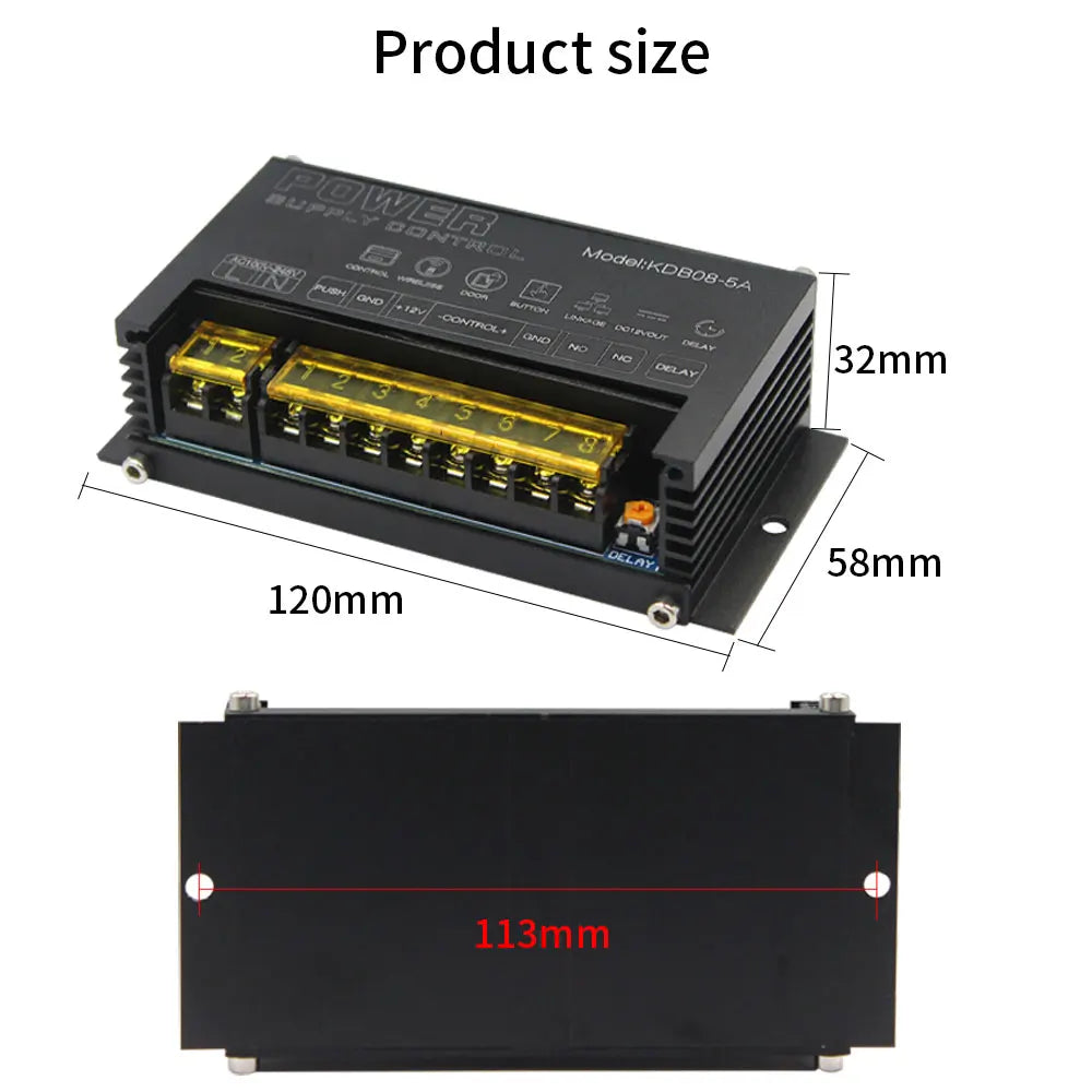 Electric Door Lock Power Supply Controller AC100-245V  Access Control System Power Supply Control 12v Voltage Transformer Switch