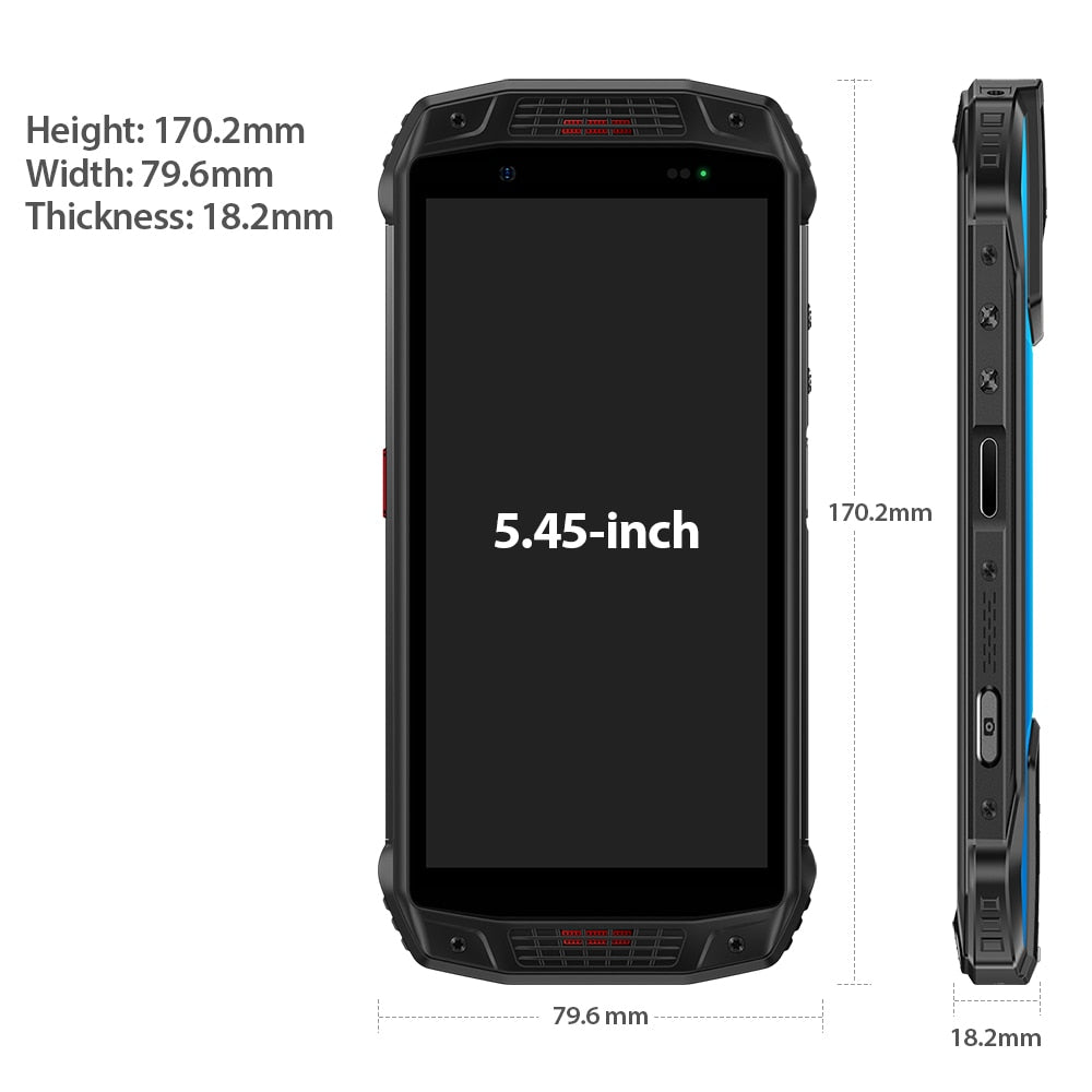 Ulefone Armor 15 Rugged Phone Android 12 Smartphone 6600mAh 128GB NFC 2.4G/5G WLAN Waterproof Mobile Phones Built-in TWS Earbuds