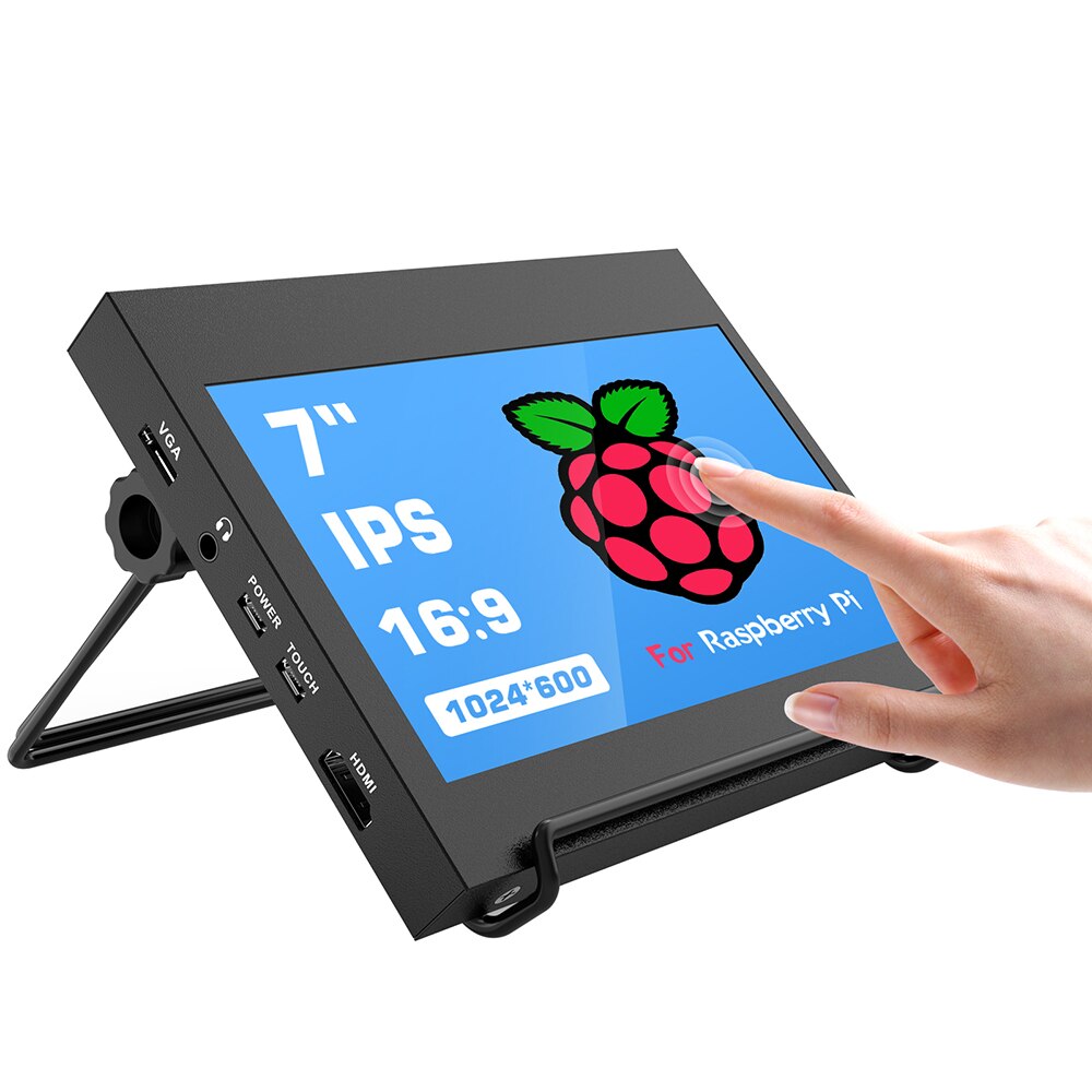 Eyoyo 7/10 Inch Raspberry Pi Display 300cd/m² IPS Capacitive Touchscreen Portable HDMI/VGA Monitor for Laptop/PC/Game Consoles