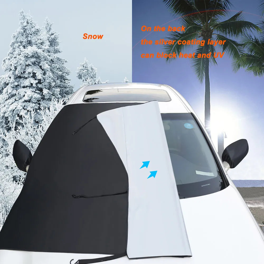 Universal Automobile Sunshade Cover for Windshield Waterproof Dustproof Car Snow Protection Blocker Winter Summer 4 Seasons SUV