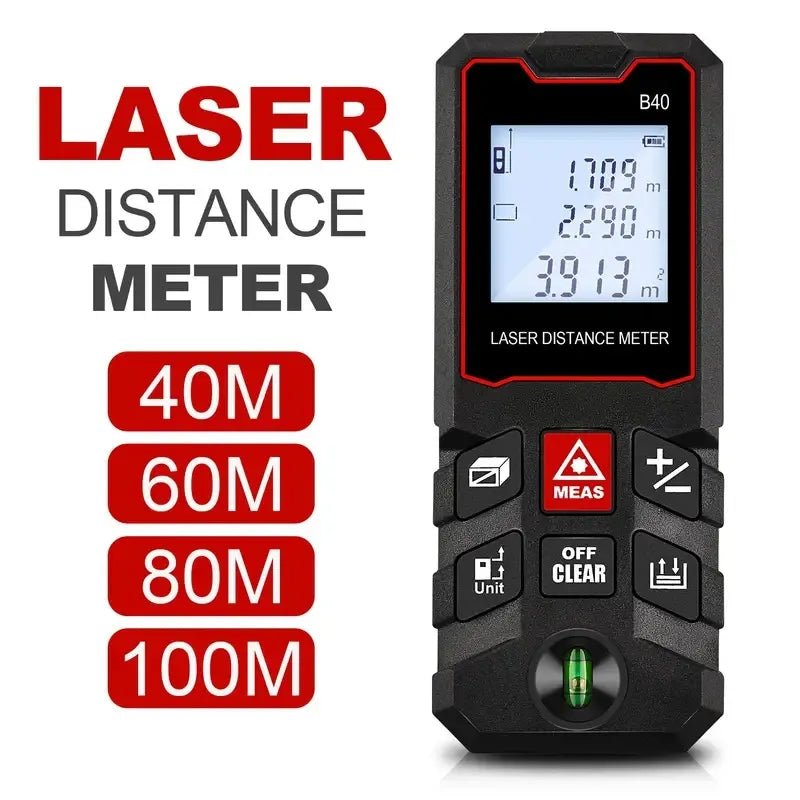 Laser Distance Meter Rangefinder Trena Laser Tape Range Finder Build Measure Device Ruler Test Tool Electronic Level Control