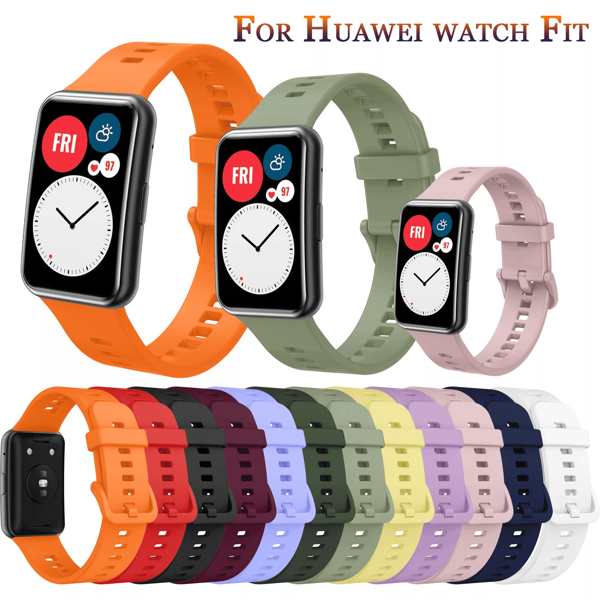 Silicone Band For Huawei Watch FIT Strap Smartwatch Accessories Replacement Wrist bracelet correa huawei watch fit 2021 Strap