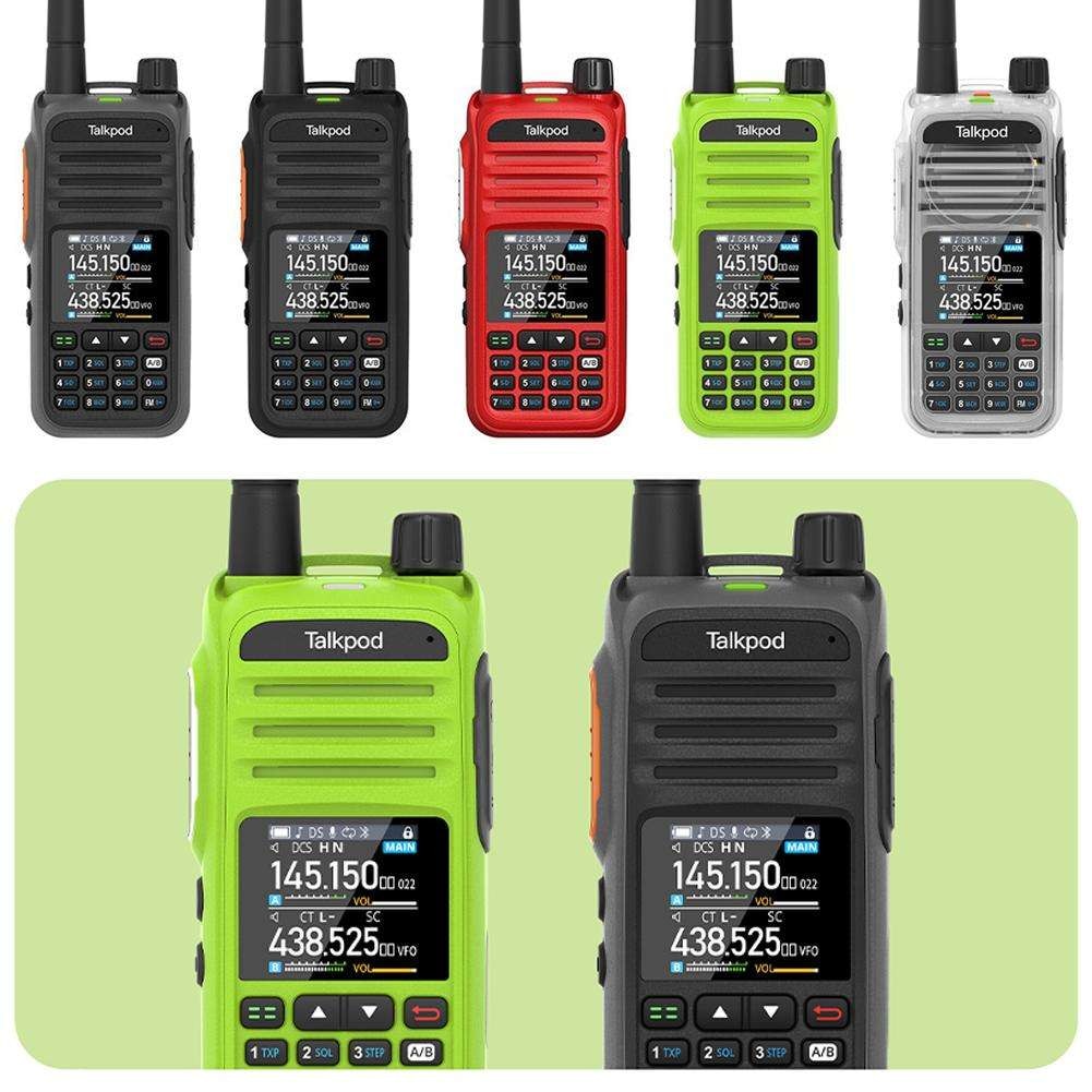 Talkpod A36Plus Walkie Talkie AM AIR VHF UHF 7-Band Ham Radio 5W Output 512 Channel NOAA Weather Receive Two Way Radio