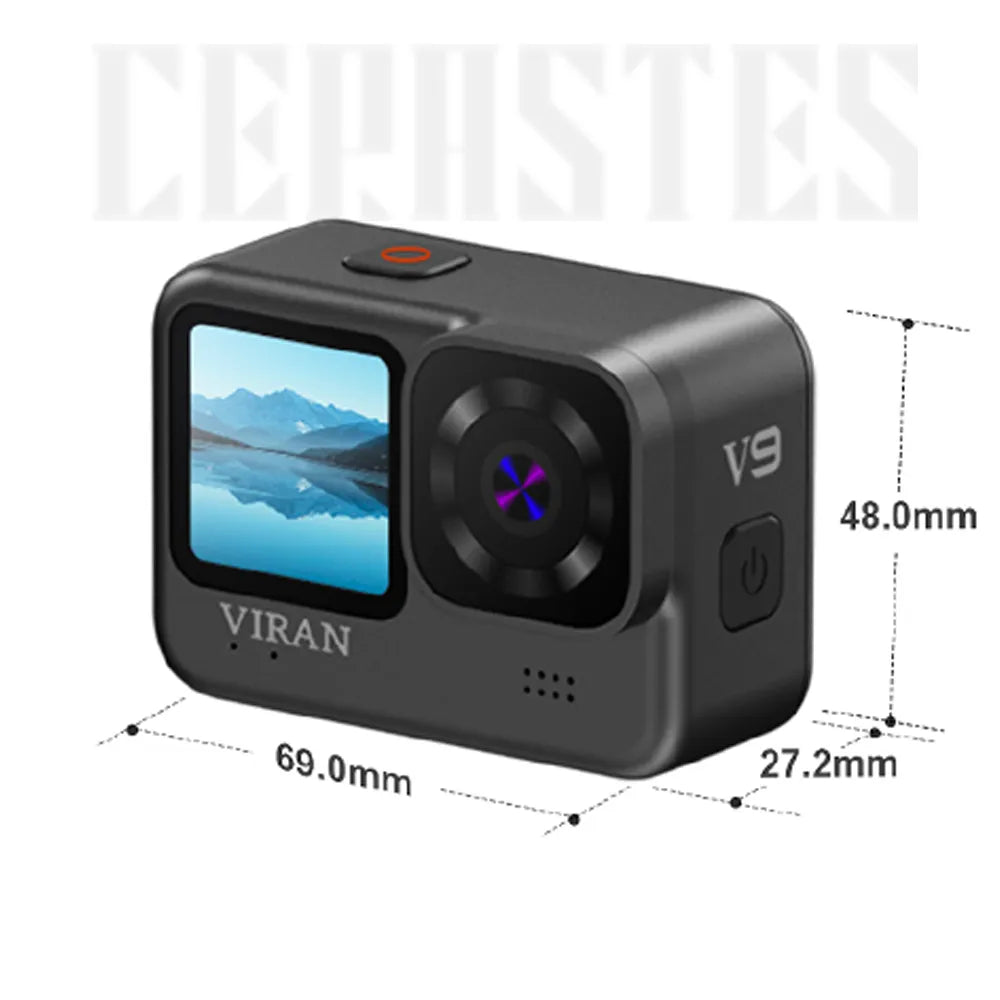 CERASTES 2023 New 4K60FPS WiFi Anti-shake Action Camera Go With Remote Control Screen Waterproof Sport Camera pro drive recorder