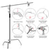 2.6/3.3m C-stand Tripod Photography Light Stand 100% Metal 8.53FT With Boom Arm Professional For Photo Studio Softbox Reflector