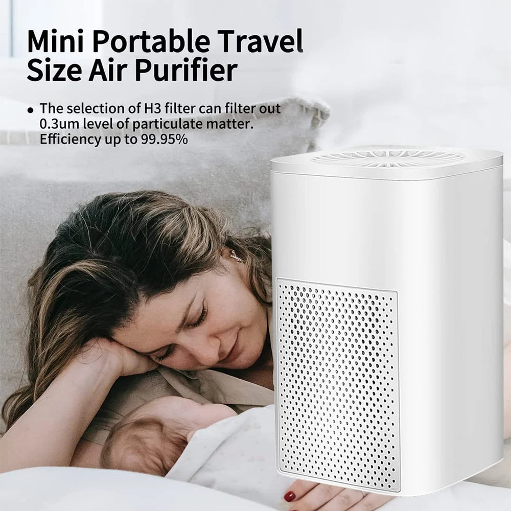 Air Purifier For Home Car Air Freshener Negative Ion Deodorizer Sterilizer HEPA Air Cleaner Remove Formaldehyde Smoke Odor