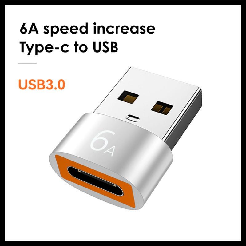 6A Type C Female To USB A Male OTG Adapter USB-C Converter  Cable Connector Adaptor Mobile Phone Adapters  Converters