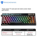 Machenike KT68 Pro Mechanical Keyboard Dynamic Smart Screen Rgb Backlit Hot Swap 68 Keys Gaming Keyboard Twist switch Three Mode
