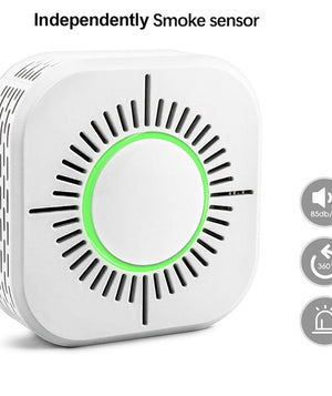 ACJ Independent Smoke Alarm Wireless Smoke Fire Detector Security Protection Sound Alarm Sensor for Home Office Security