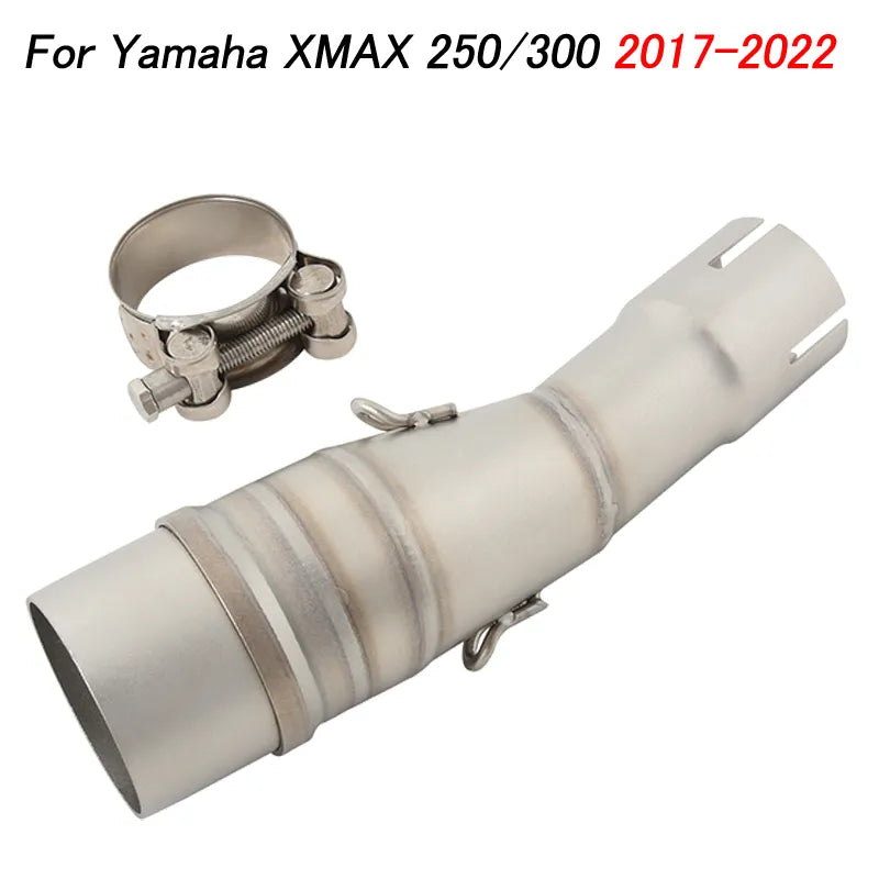 Motorcycle For Yamaha X MAX XMAX 250 300 XMAX250 XMAX300 2017 - 2022 Exhaust Escape Mid Link Pipe Connect 51mm Muffler Systems