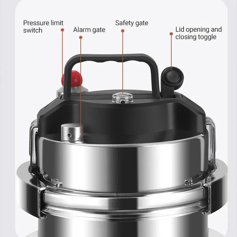 0.8-2L Outdoor Camping Small Pressure Cooker 304 Stainless Steel Portable Rice Cooker for Kitchen Cooking Tool Pressure Cooker