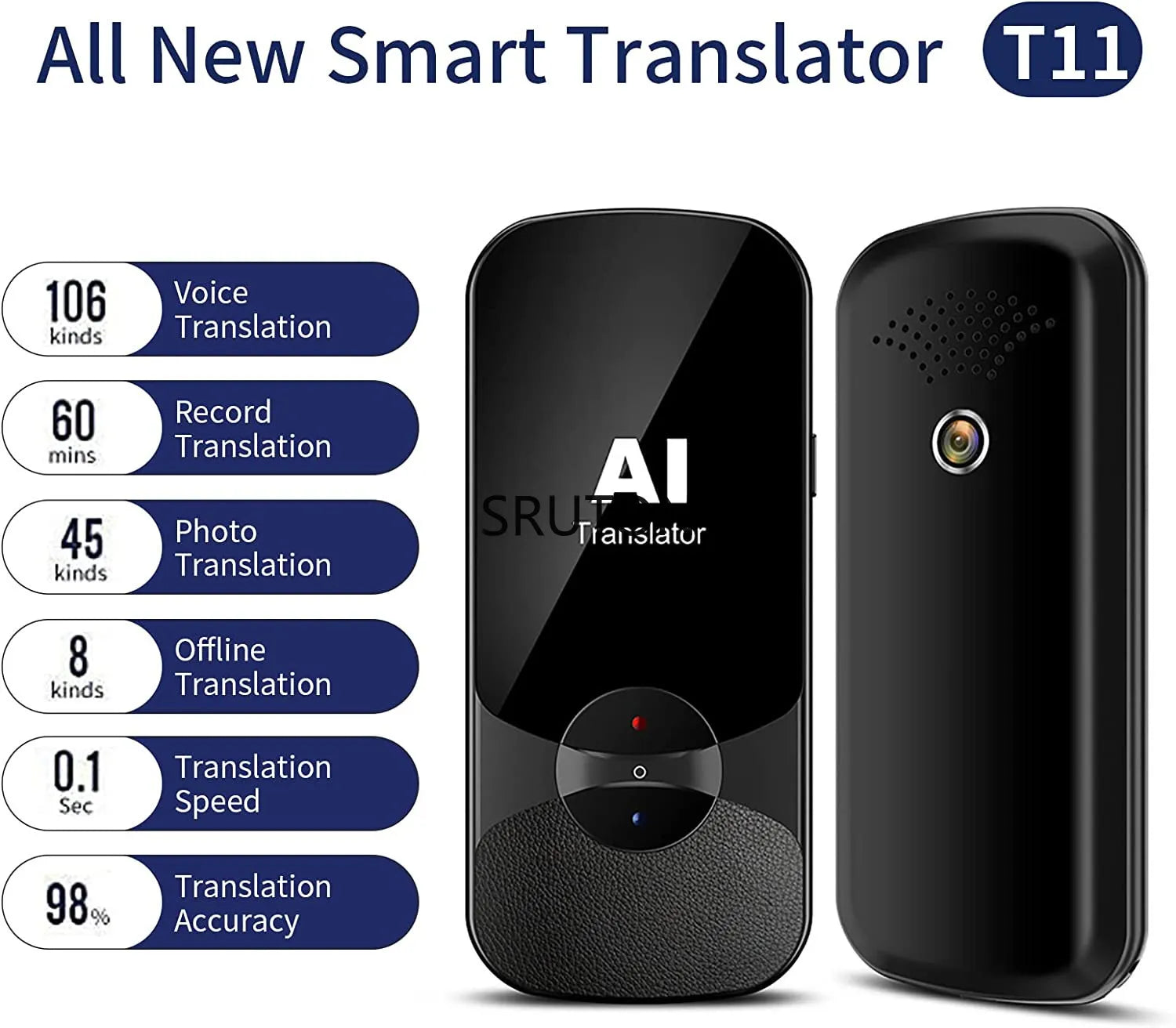 2023 New Smart Translator 106 Languages Photo Translate Instant Voice Translator Portable Languages Translation Without Internet