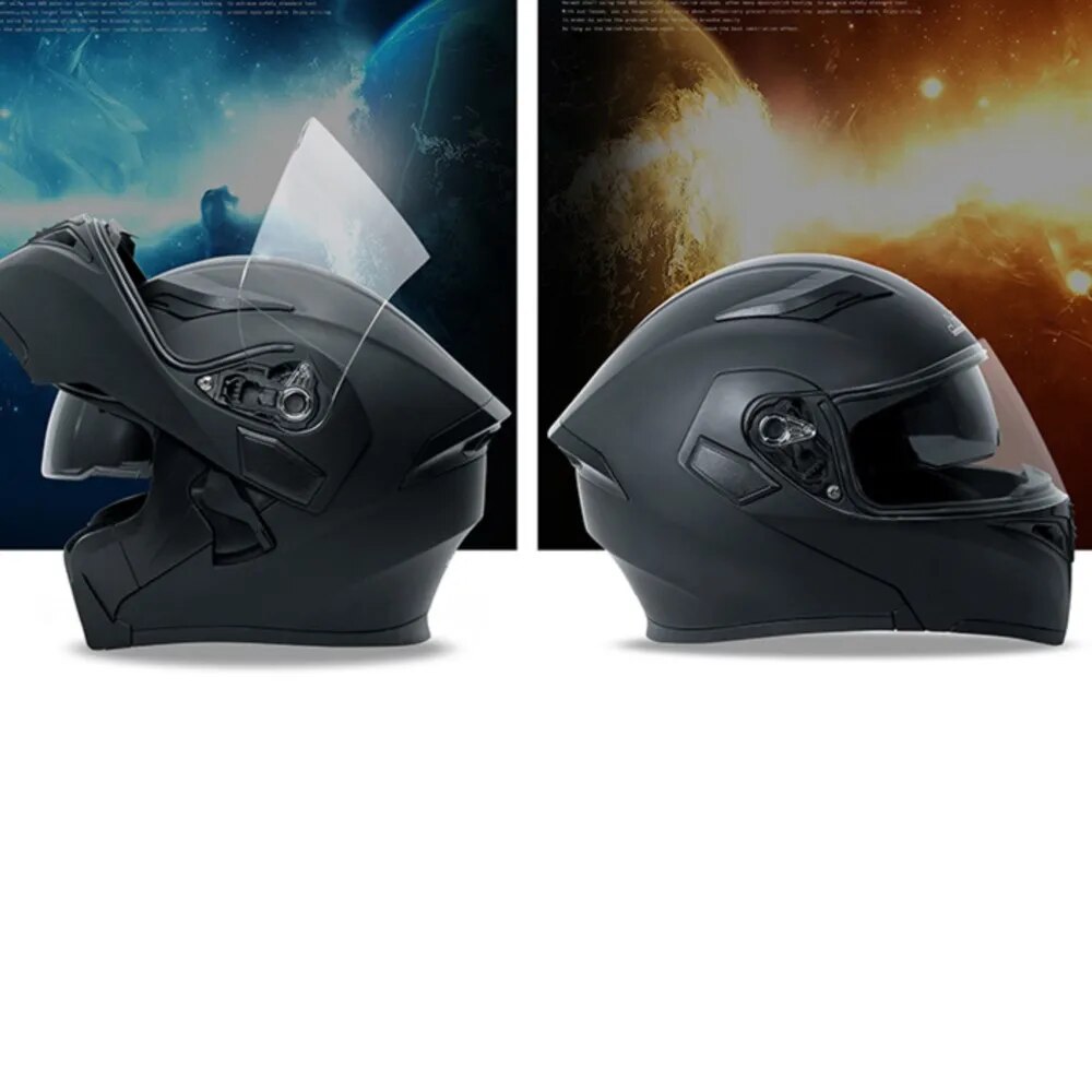 Flip Up Helmet Motorcycle Full Face Modular Helmet Casco Moto Helmet DOT Approved Capacete De Moto Men Women Double Lens Casque