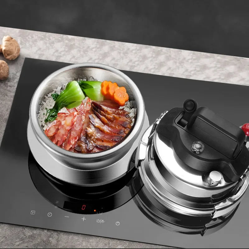 2L Outdoor Camping Small Pressure Cooker 304 Stainless Steel Portable Rice Cooker for Kitchen Cooking Tool Pressure Cooker