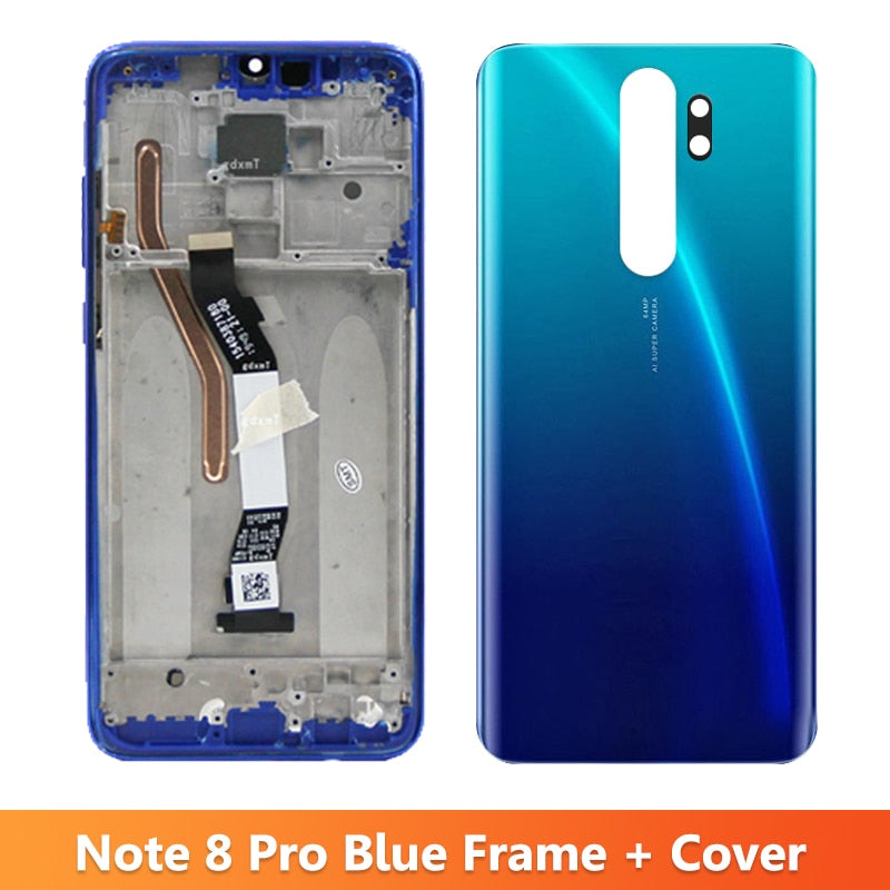 6.53'' Original Display with Frame for Xiaomi Redmi Note 8 Pro 2015105 M1906G7I Lcd Display + Touch Screen Digitizer Assembly