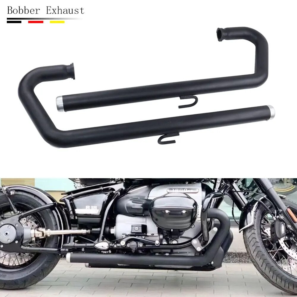 Motorcycle Fit R 18 Exhaust Pipe Bobber Style Retro Steel Full Muffler System Silencers For BMW R18 Classic 100 Years 2018-2022