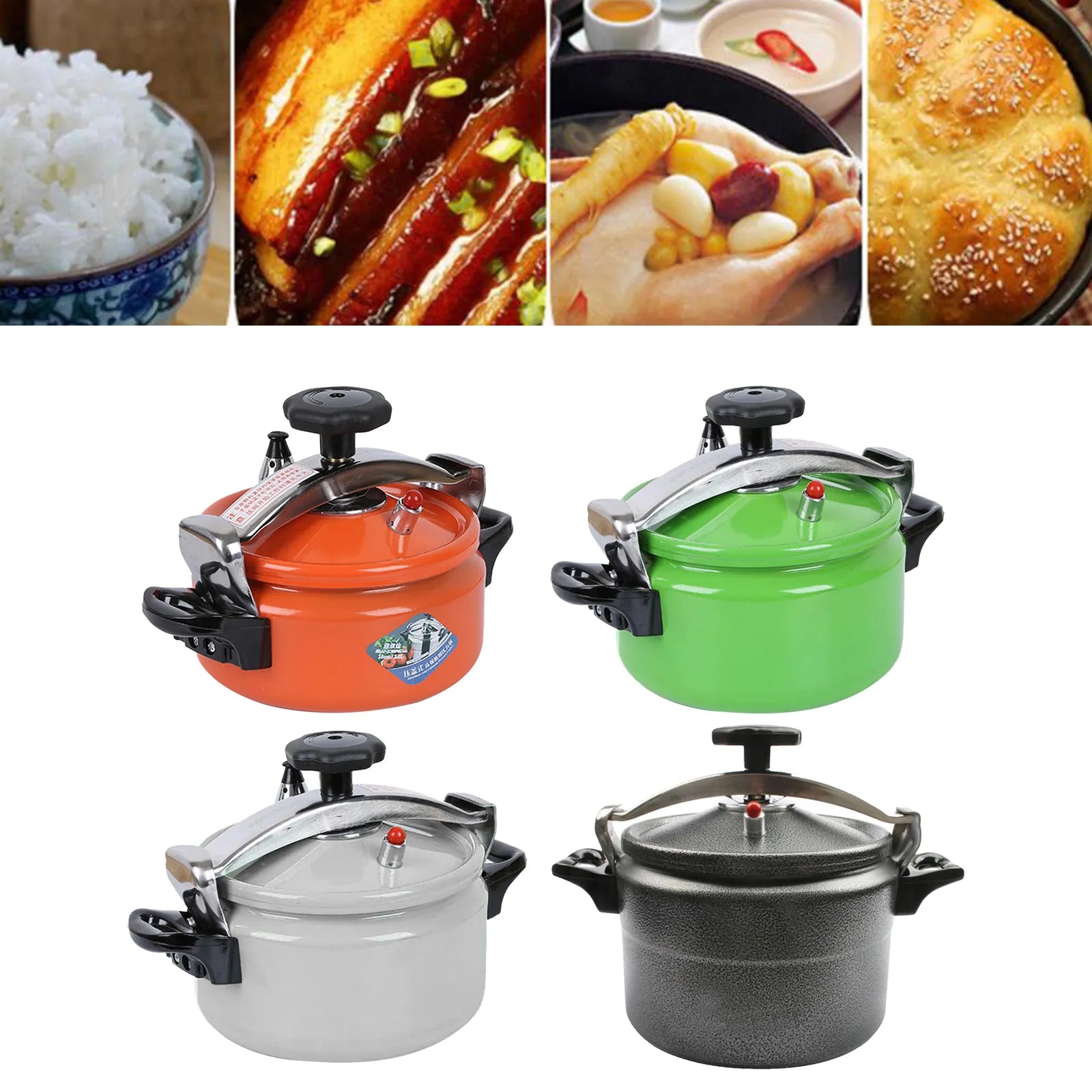 Multi-Functional Portable Pressure Cooker Aluminum Soup Rice Cooking Outdoor Camping Pot Cookware for Electric Ceramic Stove