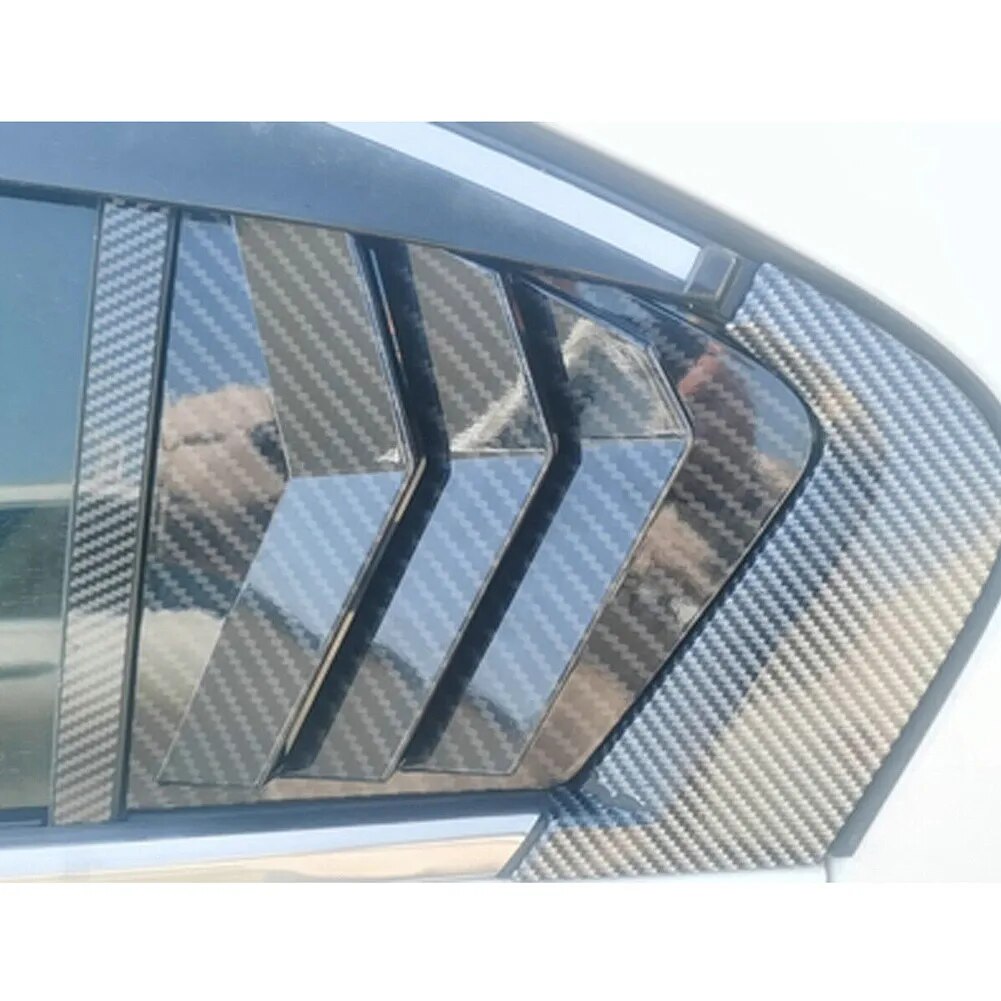2pcs Car Sides Quarter Glass Vent Louver Shutter Cover Exterior Accessories For Honda Civic 2012 2013 2014 2015