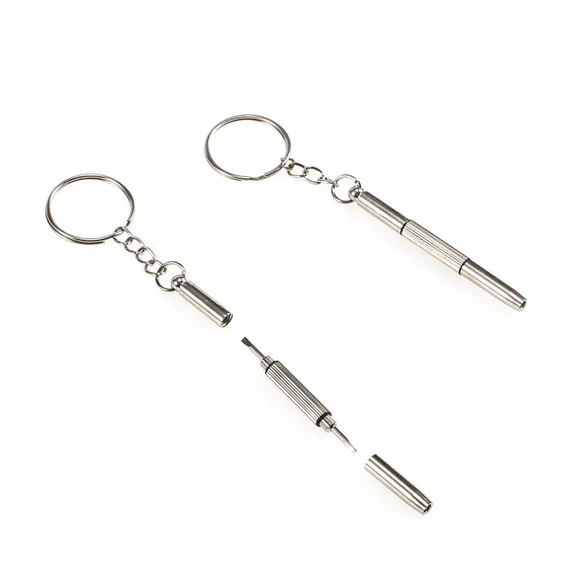 1/10/20Pcs 3 In 1 Steel Glasses Screwdriver Kit with Keychain Portable Precision Hand Tool for Phone Watch Eyeglass Repair Tools