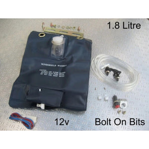 Auto Windshield Washer Pump Kit Universal Washer Bag with Pump for Classic Car