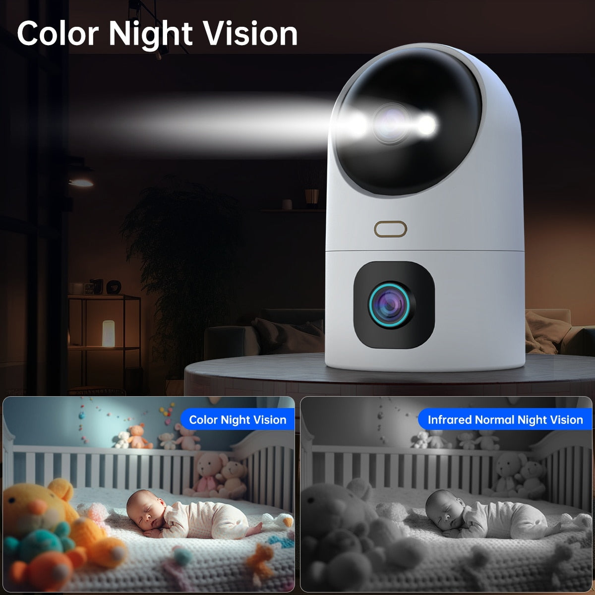 JOOAN 4K PTZ IP Camera 10X Zoom 5G WiFi Dual Lens Baby Monitor Wireless CCTV Camera Auto Tracking Color Night Video Surveillance