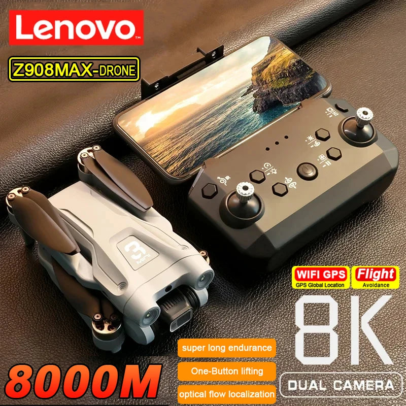 Lenovo Z908Max Drone 8K GPS High-definition Aerial Photography Omnidirectional Obstacle Avoidance Drone Suitable for Adult Child