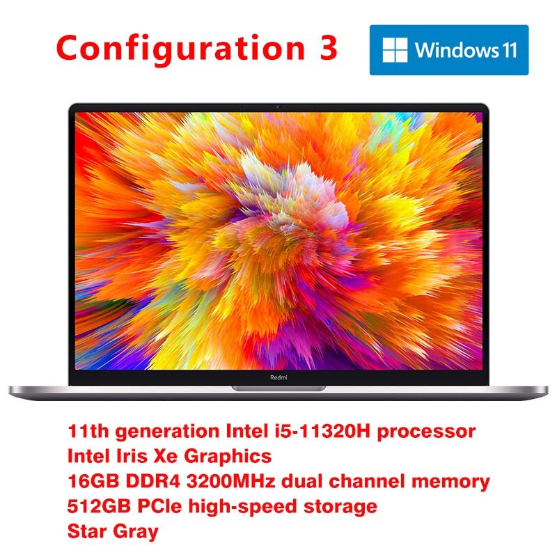 Xiaomi RedmiBook Pro 15 Laptop Intel Core i7-11390H/i5-11320H 16GB 512G 15.6 Inch Mi Notebook 90HZ 3.2K Screen Compute Win10