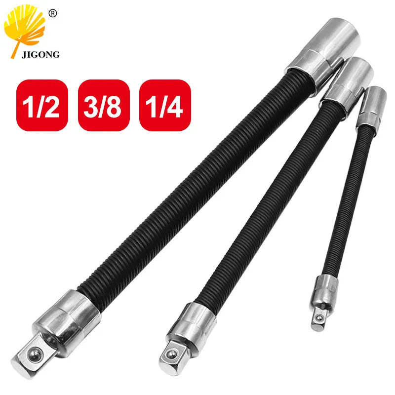 Electric Wrench Elastic Adapter Universal Soft Shaft Fast Ratchet Wrench Hand Spring Extension Rod Relay Rod Sleeve ExtensionRod