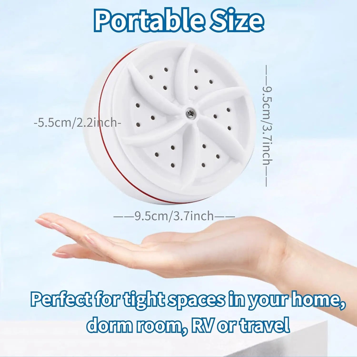 Mini Washing Machine USB Rotating Turbine Portable Washing Machine For Socks Underwear Wash Dishes For Travel Home Business Trip