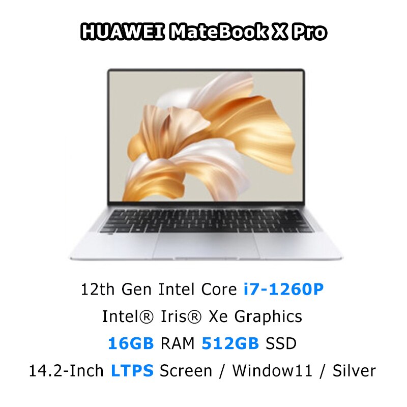 HUAWEI MateBook X Pro Laptop 2022 Intel Evo i7-1260P/i5-1240P 16GB 512GB/1TB SSD 14.2-Inch 3.1K Touch Primary Color Full Screen