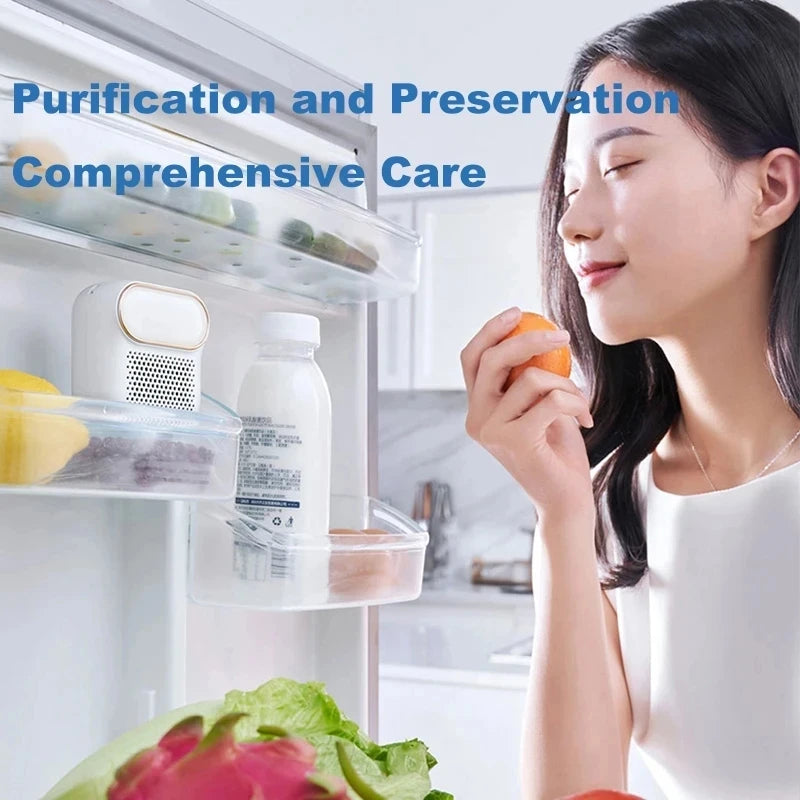 Refrigerator Sterilization and Deodorizer Ozone Purification Food Preservation Magnetic Suction Ozone Generator Air Purifier