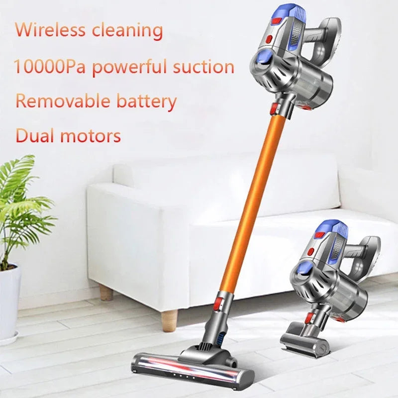 Wireless Handheld Vacuum Cleaner 10kPa 150W Powerful Dual Motor LED Electric Sweeper Cordless Home Car Remove Mites Dust Cleaner