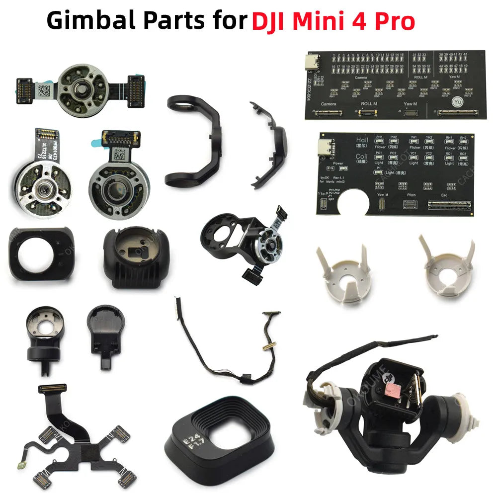 Original Parts for DJI Mini 4 Pro Drone Gimbal Housing PTZ Signal Cable Camera Frame Cap Y/R/P Motor Yaw/Roll Arm Rubber Damper