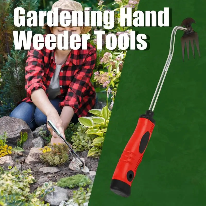 Crack Weeder Weeding Puller L-shaped Manual Weeder Side-Walk Grass Cutter Weeding Sickle for Garden Lawn Yard Patio Terrace