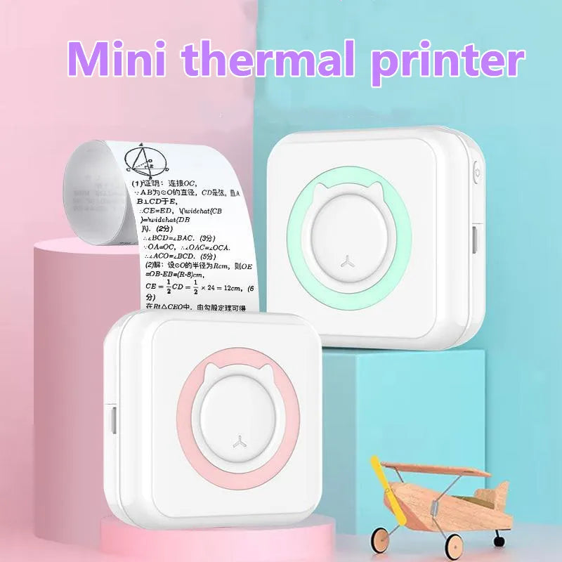 Meow Mini Label Printer Thermal Portable Printers Stickers Paper Inkless Wireless Impresora Portátil 200dpi Android IOS 57mm