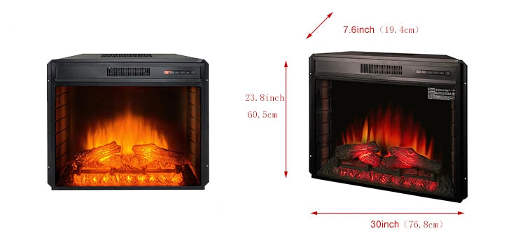 Mantel fireplace electric heater