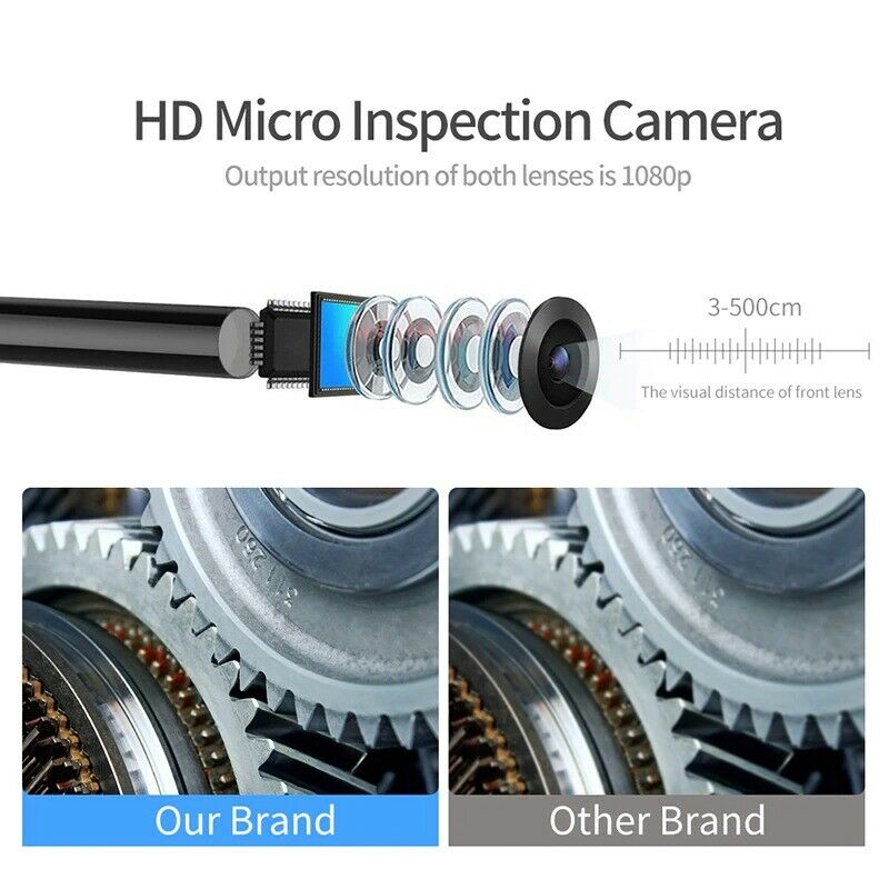Endoscope Camera HD 1080P 3.9mm 5.5mm 8mm Wifi Single / Dual Lens Flexible Inspection Borescope for IOS Iphone Android Phone