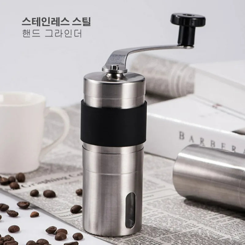 Stainless Steel Manual Coffee Grinder Portable Hand Crank Bean Grinder