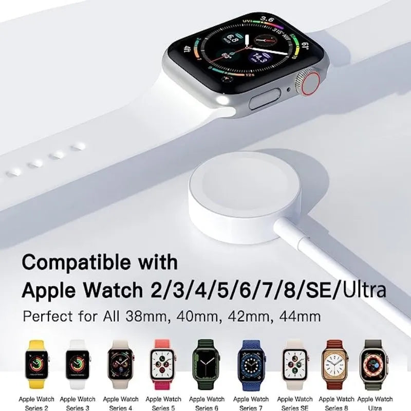 Magnetic Charger For Apple Watch Ultra/8/SE/7/6/SE/4/3/2 USB Portable Charging Station Silicone Charger Stand For iWatch Series