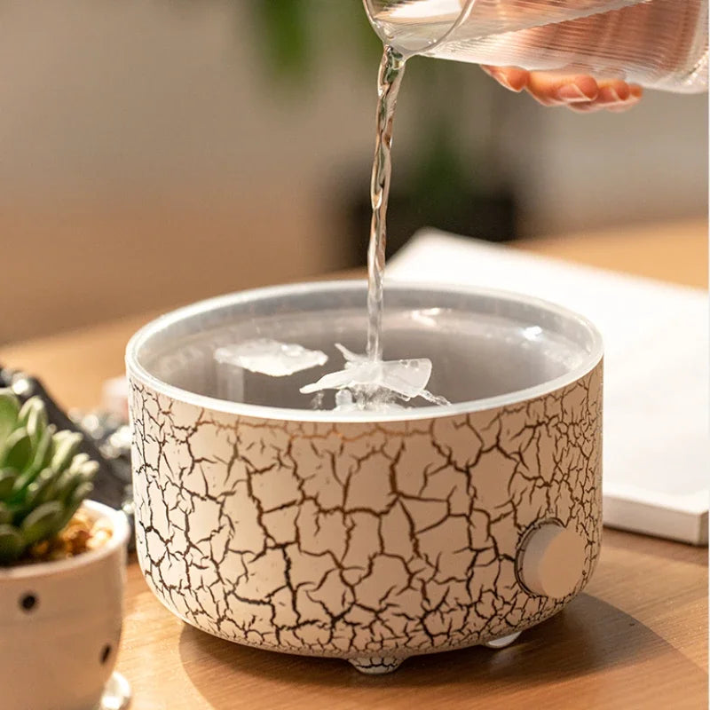 Volcano Lava Air Humidifier Aromatherapy Essential Oils Diffuser Remote Control Jellyfish Smoke Ring Flame Humidifier With Light