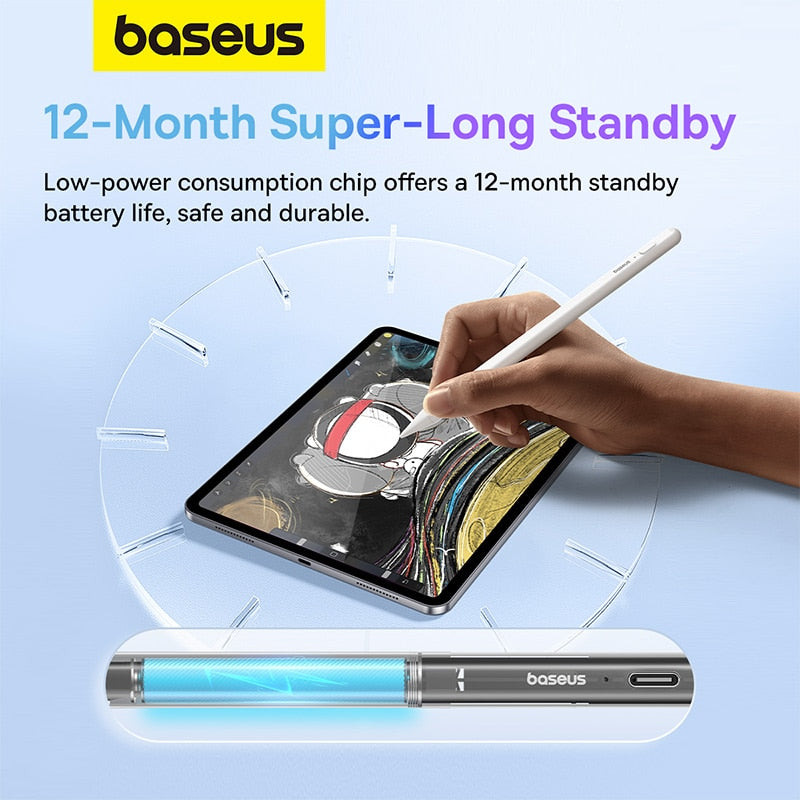 Baseus Stylus Lite with LED for Apple Pencil iPad Palm Rejection Magnetic Design Touch Pen for Tablet for iPad Accessories